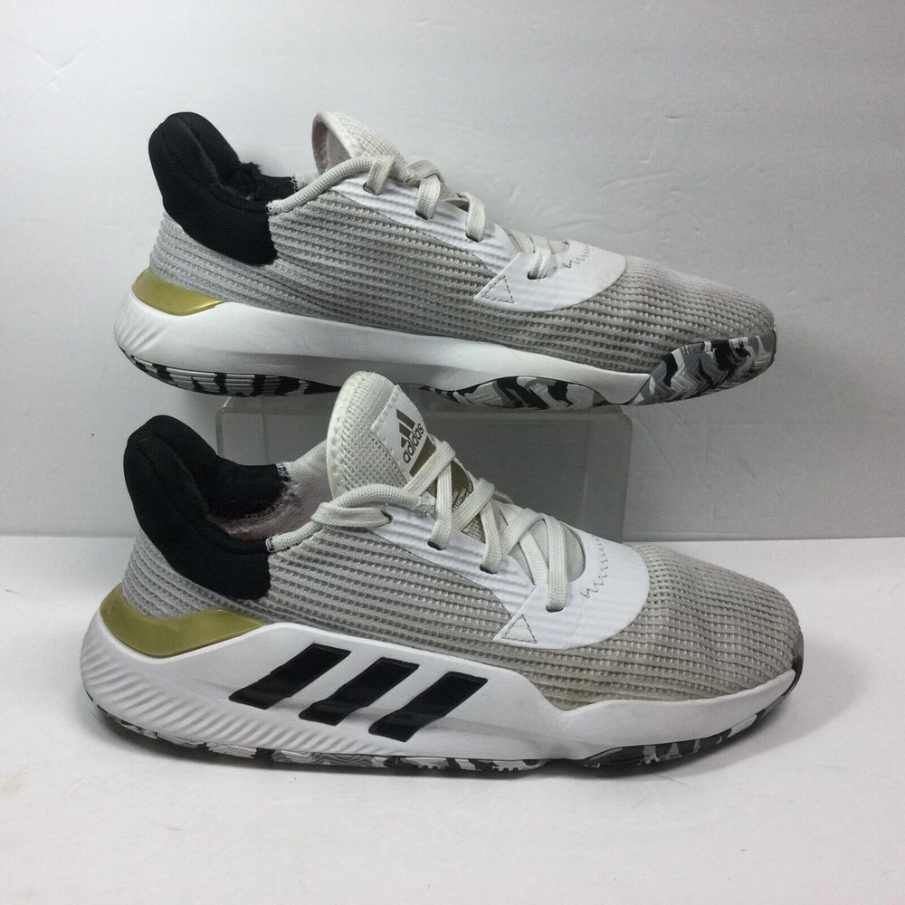 Adidas Pro Bounce 2019 Basketball Shoes Size 8.5 Mens White Sneakers EF0472